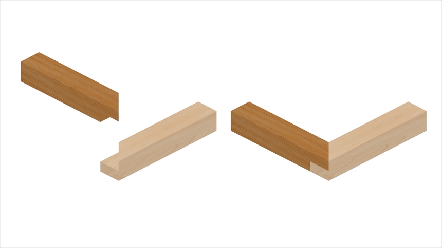 留め形相欠き接ぎ