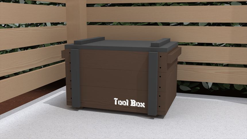 蓋付き木箱の画像