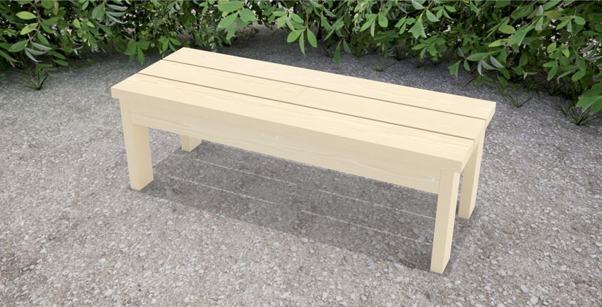 ツーバイ材で作るベンチ